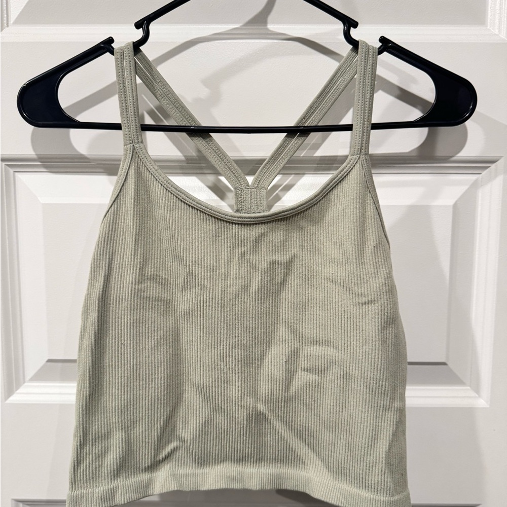 Women's Ribbed Tank Top - Sage Green